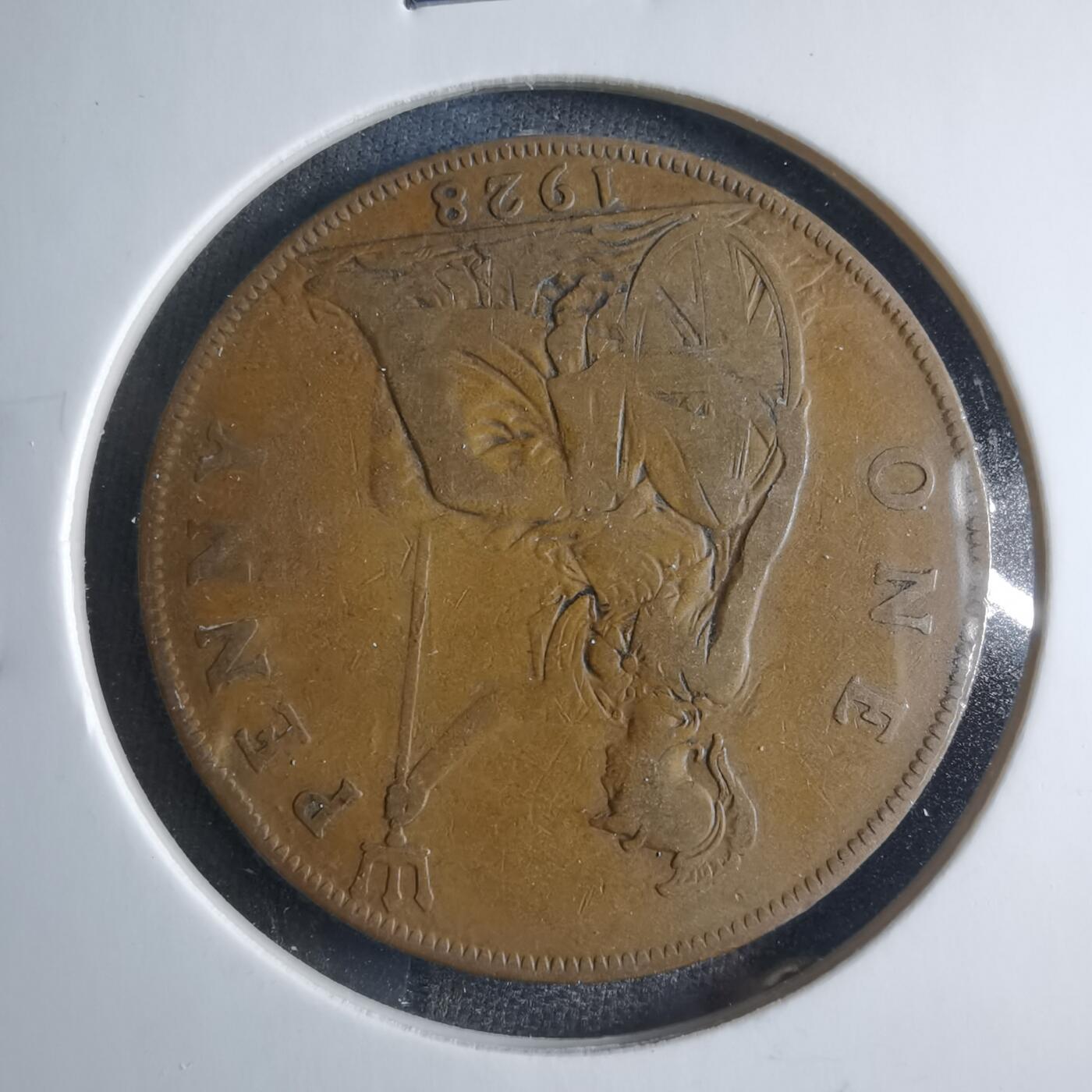 沼泽如烟--第833场 英国1928年1便士