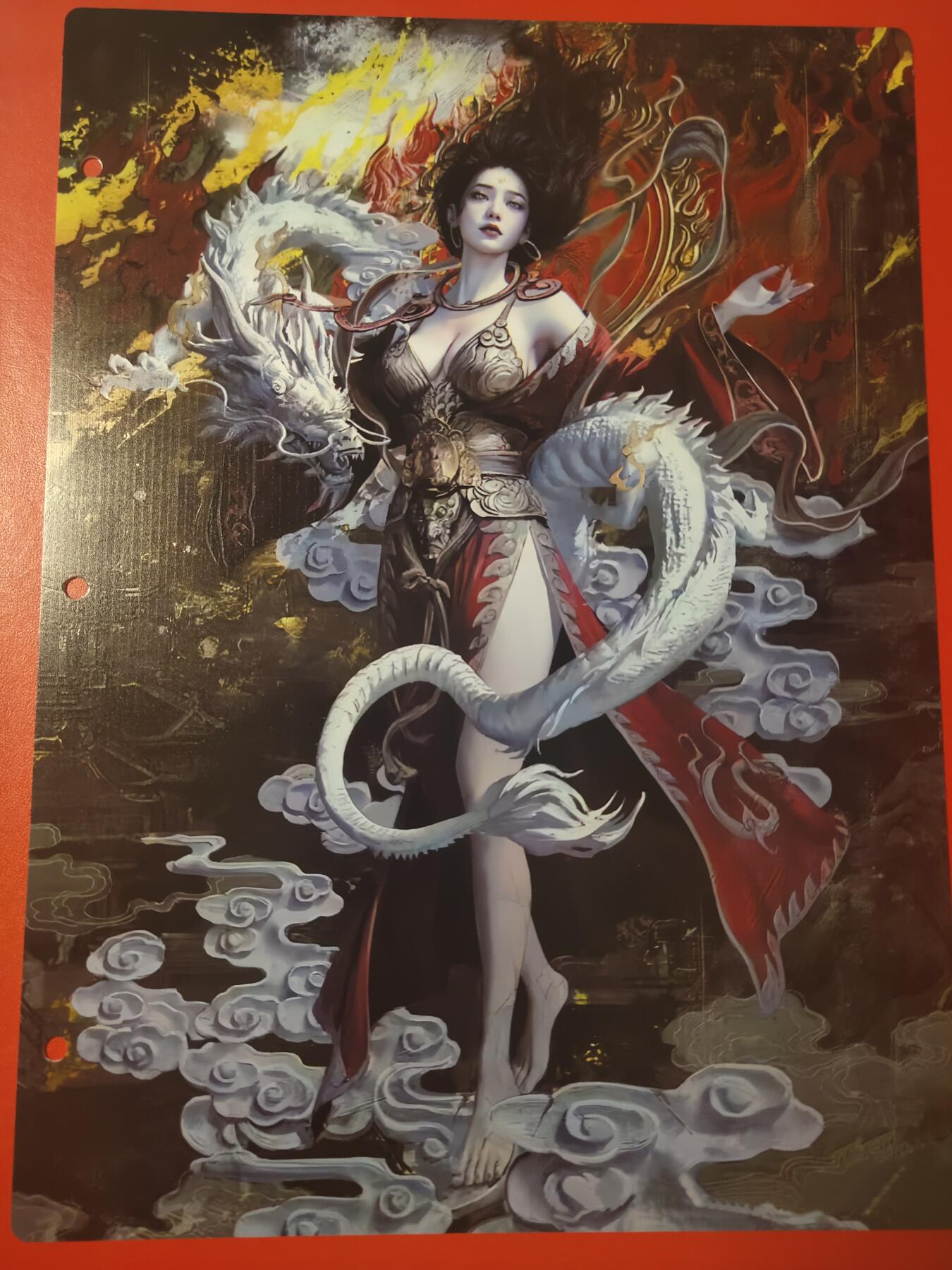 清风卡拍第十期(燎原卡牌为主，9月7日结拍) 妖姬传九宫卡册挡板一张(亢金龙)
