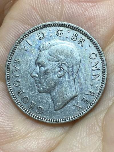 2025年第八十七场(总第一百一十三场）外国好品散币(免佣金) 英国🇬🇧1940年1先令银币(乔治六世第一版，英格兰站狮版，500银)