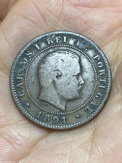 2025年第八十七场(总第一百一十三场）外国好品散币(免佣金) 葡萄牙王国1891年10瑞斯(卡洛斯一世时期，无标里斯本造，首发年仅发行2年)