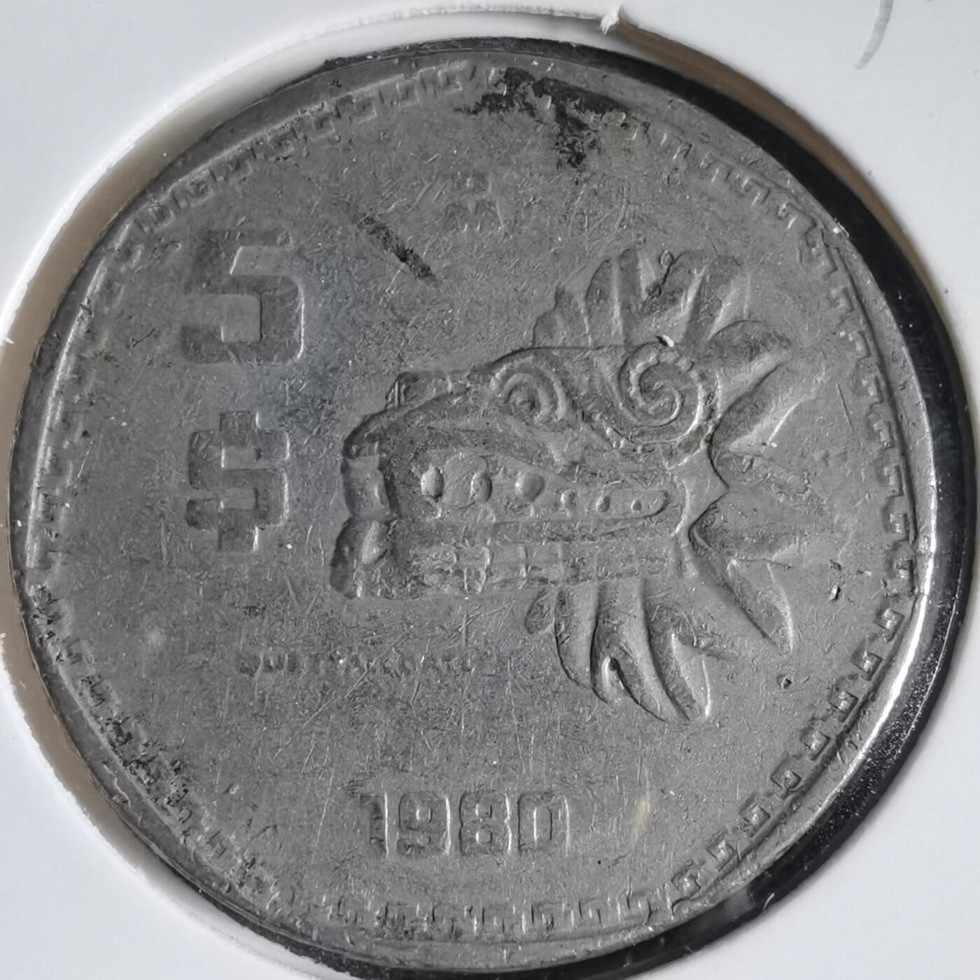 沼泽如烟--第833场 墨西哥1980年5比索