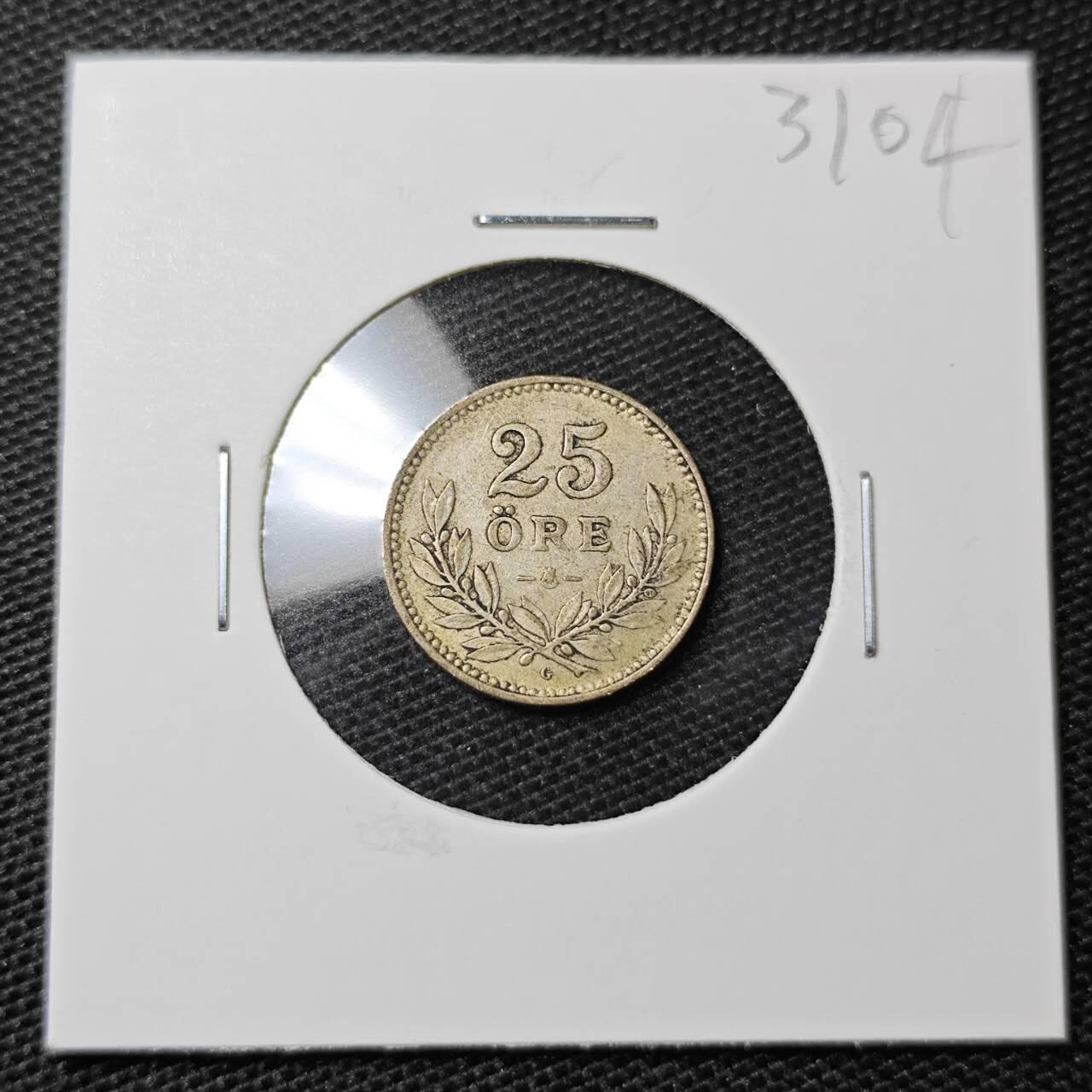 KK钱币收藏小铺 第331期 2月预留时间 周末发货  1936瑞典25欧尔银币