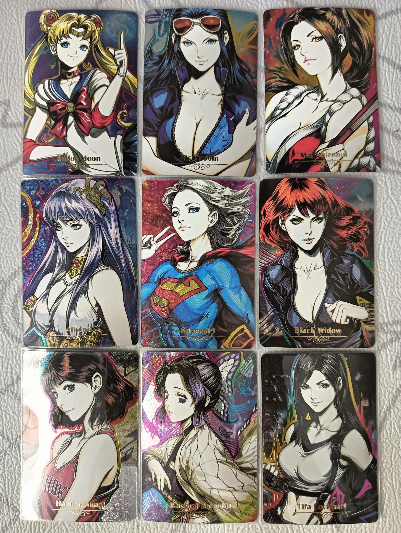 花开卡拍第37期（9月7号周日截拍，品控勿拍!!!拍品不寄存，运费5元，自制卡难免瑕疵，可能存在轻微撞角爆边等出厂瑕疵，品控介意勿拍！） 藏无缺 刘哥同人女神钻闪一弹9张