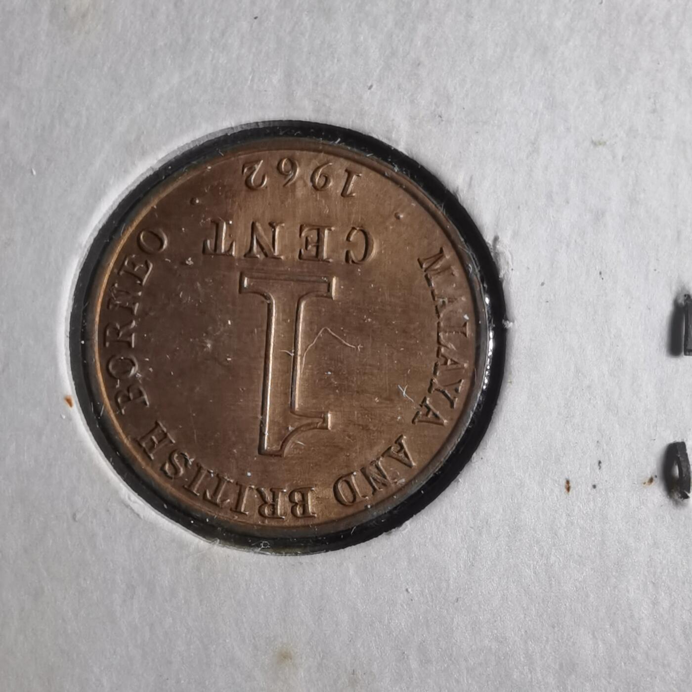 沼泽如烟--第833场 马来亚婆罗洲1962年一分