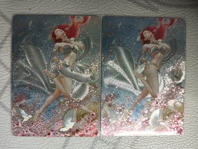 花开卡拍第37期（9月7号周日截拍，品控勿拍!!!拍品不寄存，运费5元，自制卡难免瑕疵，可能存在轻微撞角爆边等出厂瑕疵，品控介意勿拍！） - 焱卡文化 燎原卡牌 刷子妖姬传 花妖 幻彩折光 一对儿