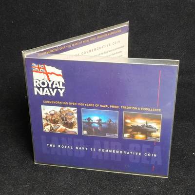 【铜匠收藏】★第125加场★精品币章场，200包邮，不满200.支付运费5元。《接受代拍 代送NGC评级》 - 英属泽西岛 2003年 5镑铜镍克朗纪念币 皇家海军发展史