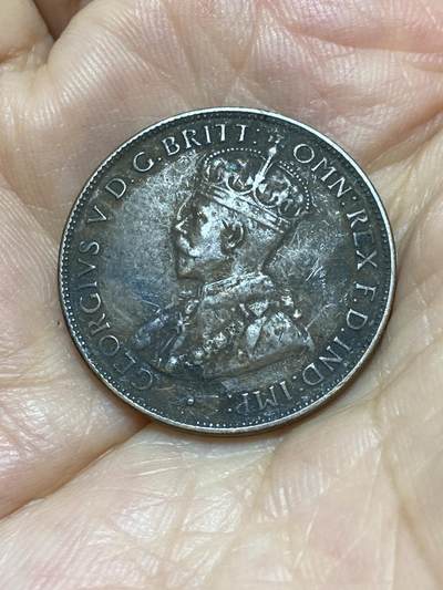 2025年第八十七场(总第一百一十三场）外国好品散币(免佣金) 稀少特年–澳大利亚🇦🇺1918年半便士(乔治五世时期，I标，孟买造)