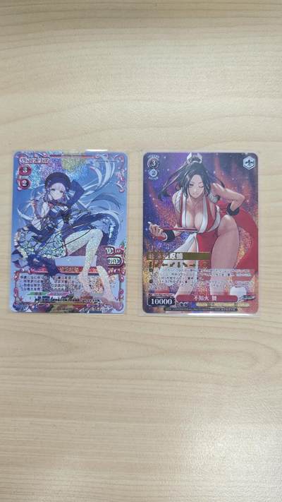 花开卡拍第37期（9月7号周日截拍，品控勿拍!!!拍品不寄存，运费5元，自制卡难免瑕疵，可能存在轻微撞角爆边等出厂瑕疵，品控介意勿拍！） - 卡兔卡牌 神里绫华、不知火舞 砂闪 2张