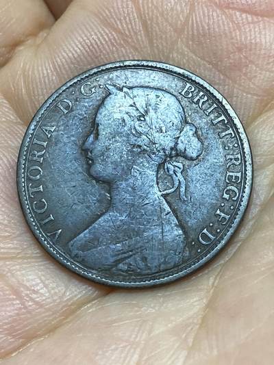 2025年第八十七场(总第一百一十三场）外国好品散币(免佣金) 英国🇬🇧1865年半便士(维多利亚女王中年第二版)