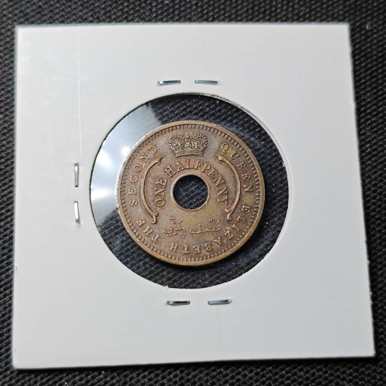 KK钱币收藏小铺 第331期 2月预留时间 周末发货  1959尼日利亚1/2便士铜币