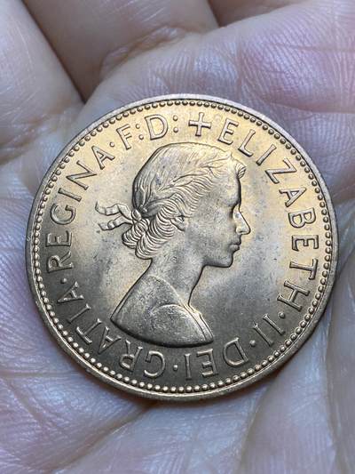 2025年第八十七场(总第一百一十三场）外国好品散币(免佣金) 原光好品–英国🇬🇧1967年1便士(伊丽莎白二世青年桂冠，第二版普制币关门年)