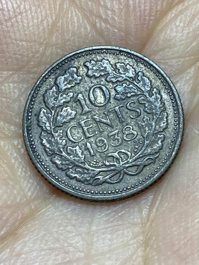2025年第八十七场(总第一百一十三场）外国好品散币(免佣金) - 荷兰🇳🇱1938年10分银币(威廉明娜女王中年头像，Grapes 葡萄标，640银)