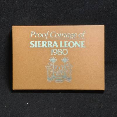 【铜匠收藏】★第125加场★精品币章场，200包邮，不满200.支付运费5元。《接受代拍 代送NGC评级》 - 1980年 塞拉利昂 原装proof 共6枚
