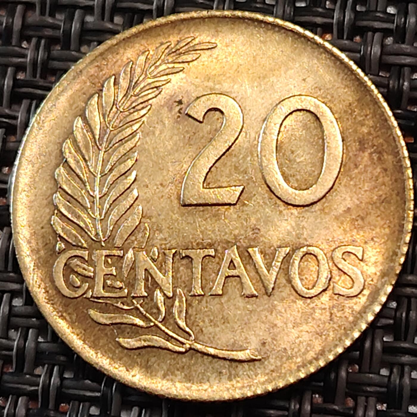 布加迪🐬～世界钱币(上海)🌾第 241 期 /  各国套币和散币 秘鲁🇵🇪 1962年 20分