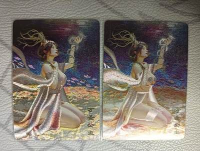 花开卡拍第37期（9月7号周日截拍，品控勿拍!!!拍品不寄存，运费5元，自制卡难免瑕疵，可能存在轻微撞角爆边等出厂瑕疵，品控介意勿拍！） - 焱卡文化 燎原卡牌 刷子妖姬传 万圣公主 幻彩折光 一对儿