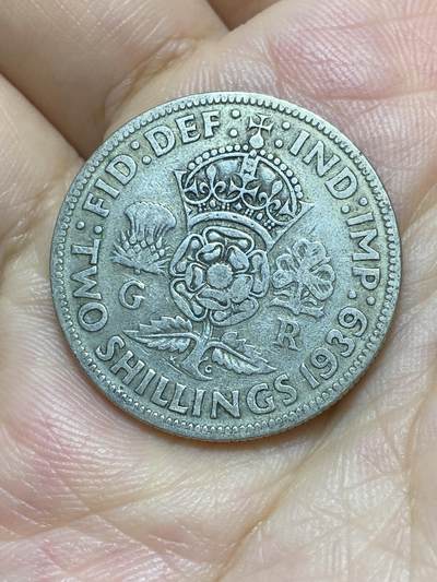 2025年第八十七场(总第一百一十三场）外国好品散币(免佣金) - 英国🇬🇧1939年2先令银币(乔治六世第一版，500银)