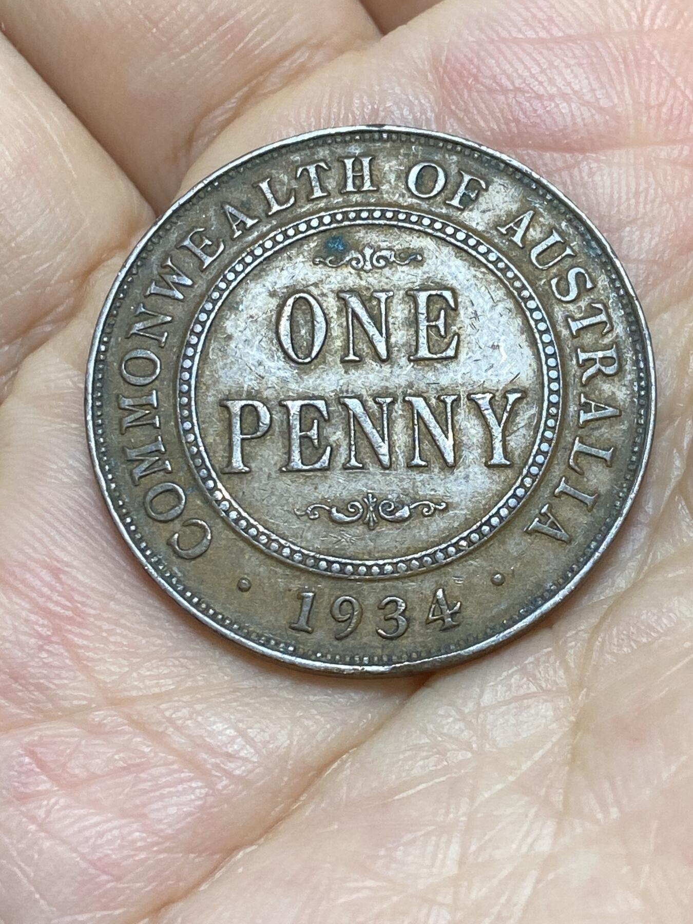 2025年第八十七场(总第一百一十三场）外国好品散币(免佣金) 澳大利亚🇦🇺1934年1便士(乔治五世时期，m版墨尔本造)
