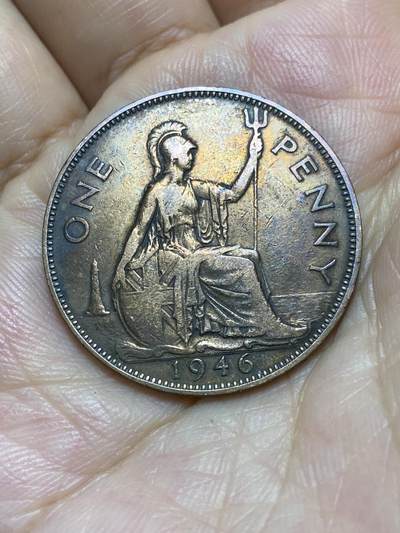 2025年第八十七场(总第一百一十三场）外国好品散币(免佣金) - 英国🇬🇧1946年1便士(乔治六世第一版)