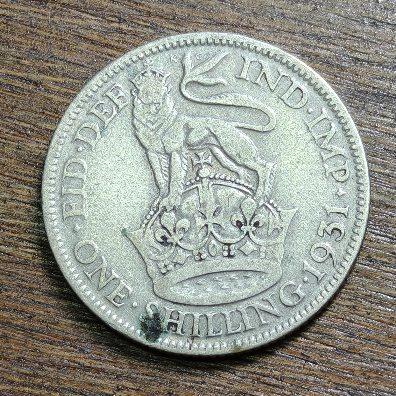 【铜匠收藏】★第130加场★精品币章场，200包邮，不满200.支付运费5元。《接受代拍 代送NGC评级》 英国 1931年 乔治五世 1先令 银币