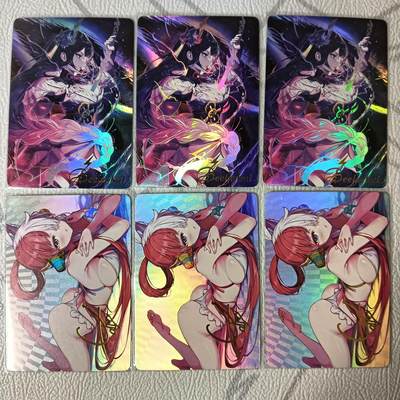 花开卡拍第37期（9月7号周日截拍，品控勿拍!!!拍品不寄存，运费5元，自制卡难免瑕疵，可能存在轻微撞角爆边等出厂瑕疵，品控介意勿拍！） - 白花恋诗卡牌 满赠卡-雷电将军三宫+横版乌塔三宫 折光彩闪