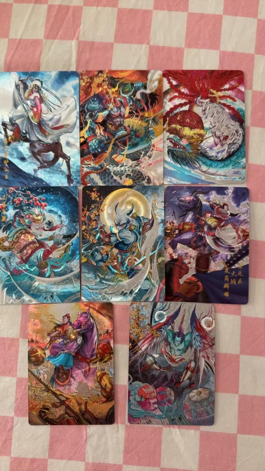 光影卡牌第22期，各家亲签，各家套卡，持续收拍品 百里新艺隋唐半粗特卡8张