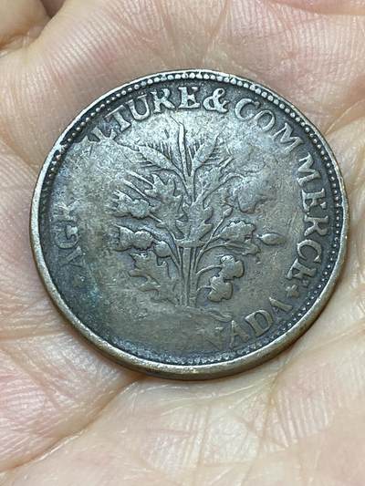 2025年第八十七场(总第一百一十三场）外国好品散币(免佣金) 稀少品种–法占加拿大时期1索代币(1763年割让给英国之前，蒙特利尔地区商业和农业代币)