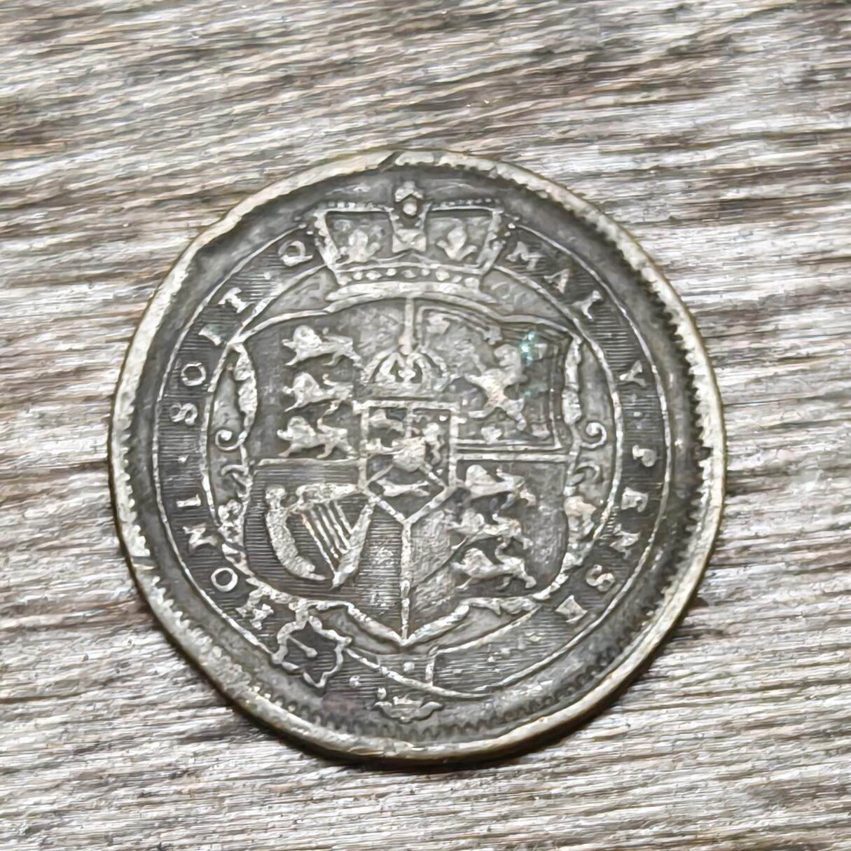 【铜匠收藏】★第130加场★精品币章场，200包邮，不满200.支付运费5元。《接受代拍 代送NGC评级》 英国 1816年 乔治三世 6便士 银币 老包浆