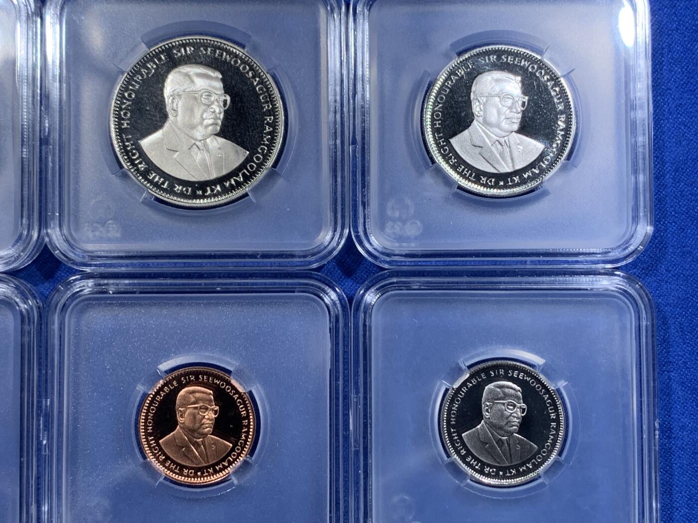 《竞宝斋》第417场 周日，周一，2场连拍 （全场包邮） 六枚一组 1987年毛里求斯精制套币 好品 细节见图