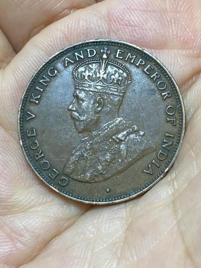 2025年第八十七场(总第一百一十三场）外国好品散币(免佣金) 少见好品–香港1924年1仙(乔治五世第一版，大尺寸版1仙)