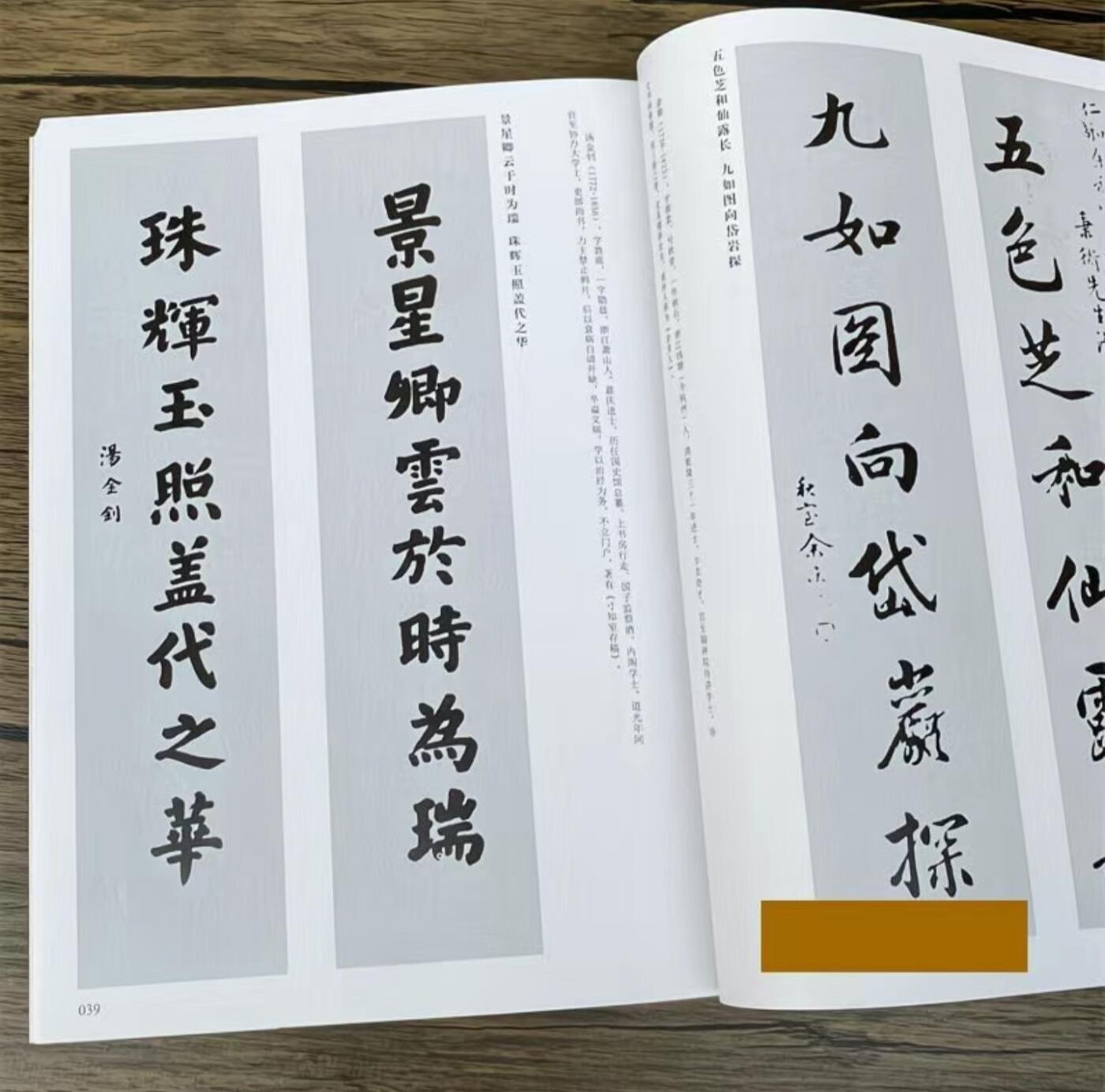 听雨轩名家书画册专场 (全新正版) 楹联书法集 上下两册 全新正版铜版彩印