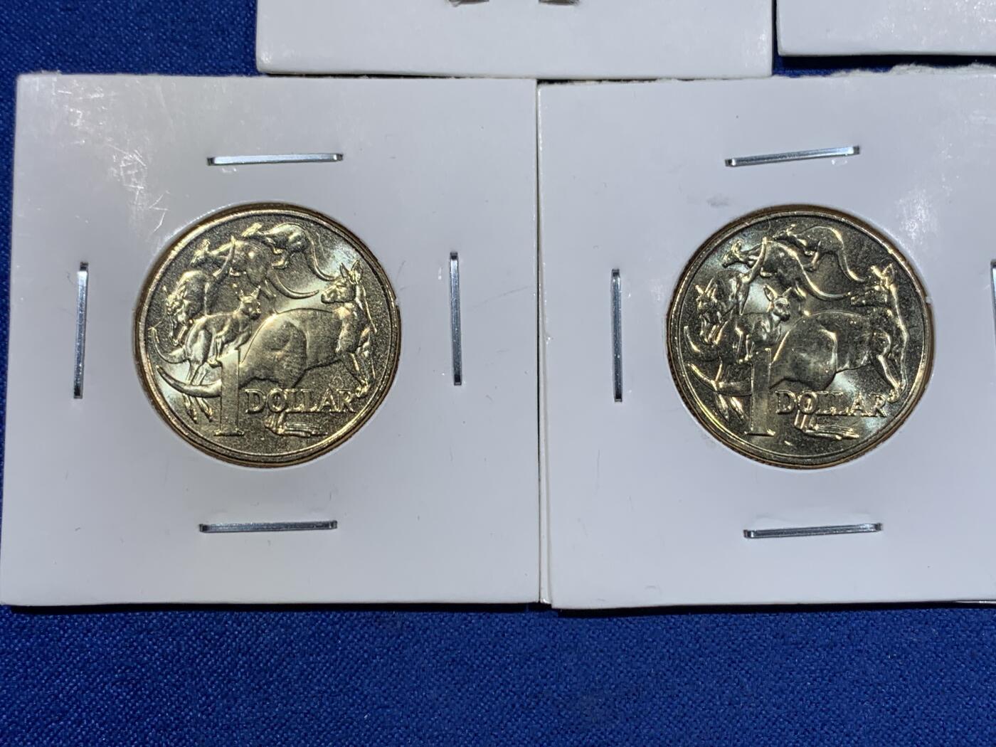 《竞宝斋》第417场 周日，周一，2场连拍 （全场包邮） 五枚一组 2023年首版查尔斯头像一澳元 2023年11月登基 仅发行1个月就改铸2024版了 值得投资