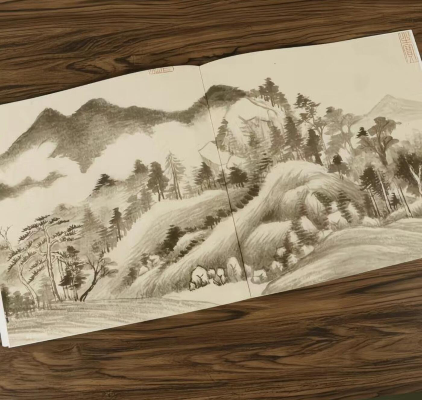 国画名家画册专场 中国画大师糸列董其昌画册 全新正版12开大版面铜版纸彩印