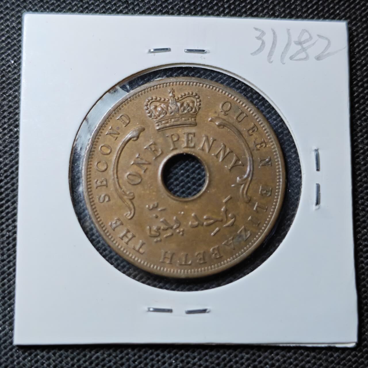 KK钱币收藏小铺 第331期 2月预留时间 周末发货  1958英属尼日利亚1便士铜币