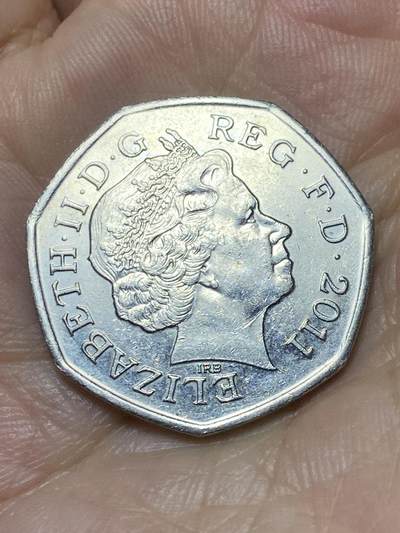 2025年第八十七场(总第一百一十三场）外国好品散币(免佣金) 英国🇬🇧2011单年份50便士(2012年伦敦奥运会手球15/29纪念币)