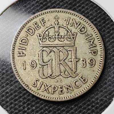 KK钱币收藏小铺 第333期 2月预留时间 周末发货 -  1939英国6便士银币