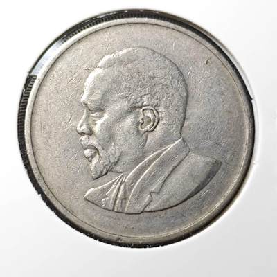 KK钱币收藏小铺 第332期 2月预留时间 周末发货 -  1968肯尼亚1先令 开国头像无字版