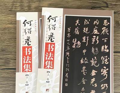 听雨轩名家书画册专场 (全新正版) - 何绍基书法集 上下两册 全新正版铜版彩印