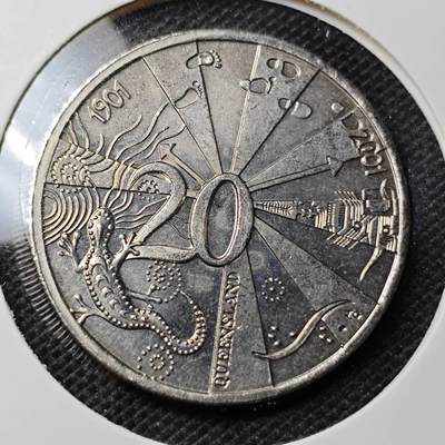 KK钱币收藏小铺 第332期 2月预留时间 周末发货 -  2001澳大利亚20分纪念币