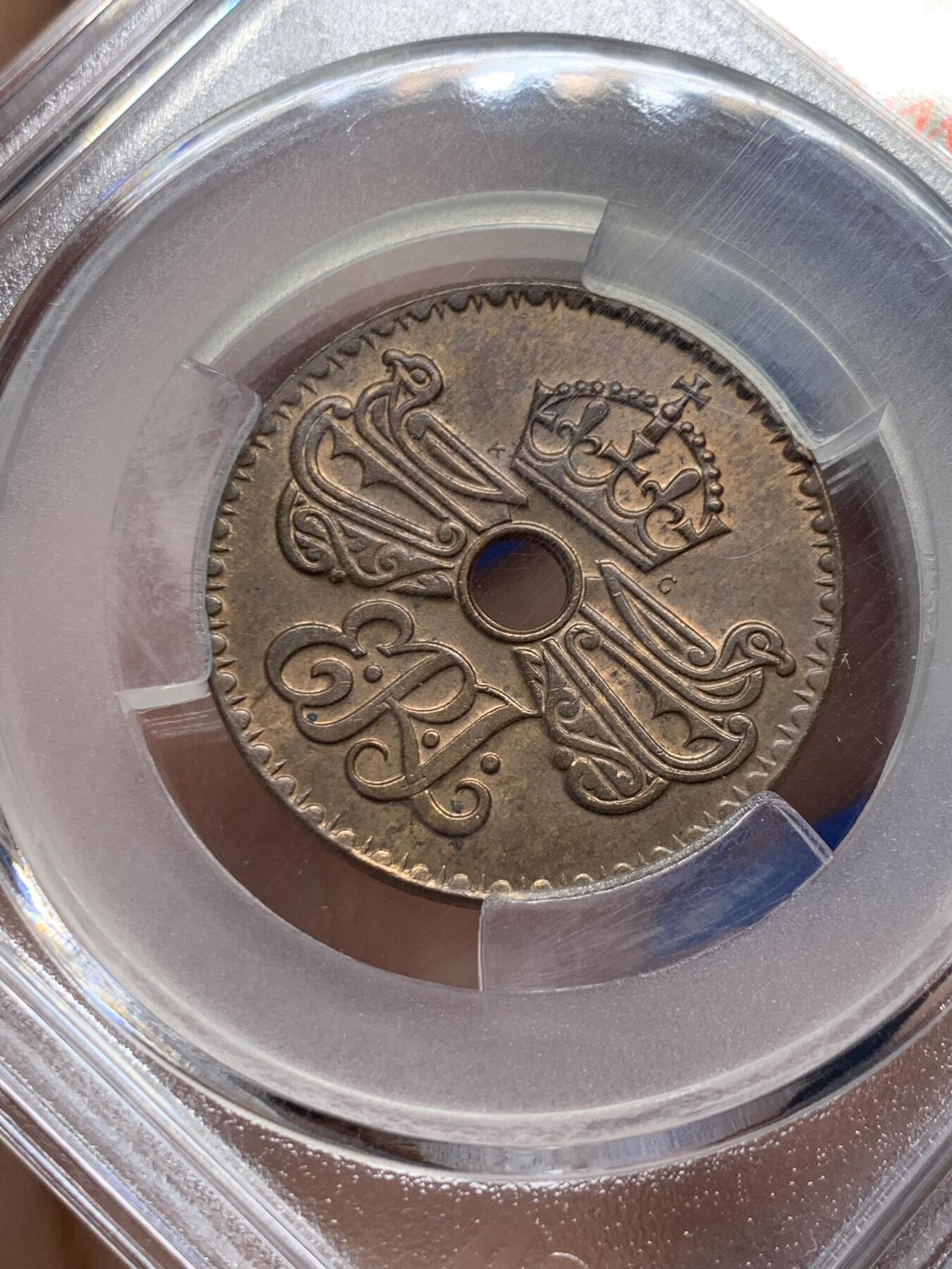 《竞宝斋》第417场 周日，周一，2场连拍 （全场包邮） 爱藏 MS60 新几内亚1936年1便士铜币，爱德华八世版本，给分严格