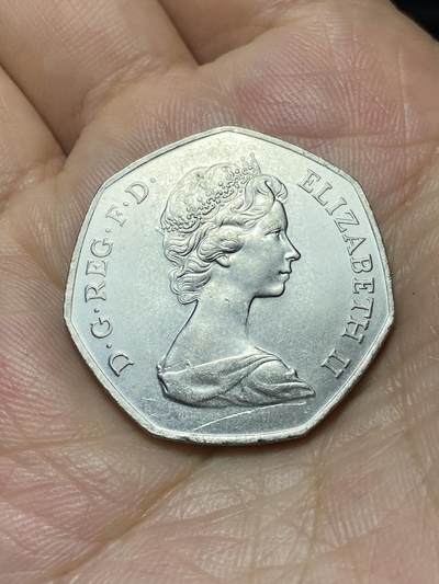 2025年第八十七场(总第一百一十三场）外国好品散币(免佣金) 英国🇬🇧1973单年份50便士(英国加入欧洲经济共同体纪念币)