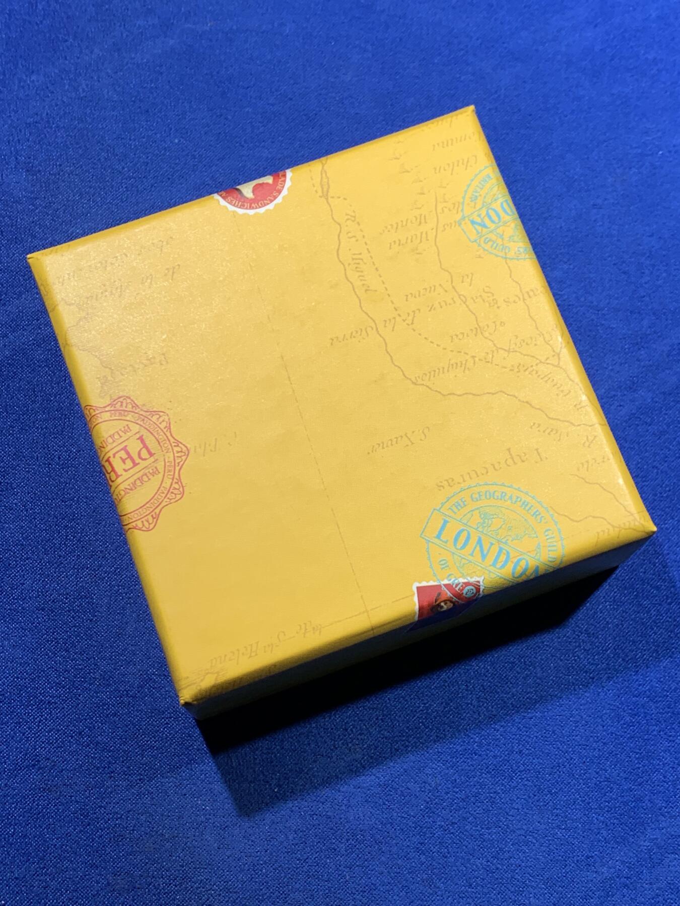 《竞宝斋》第417场 周日，周一，2场连拍 （全场包邮） 英国2018年50便士精制彩色银币 帕丁顿熊在车站 发行量6万枚 盒证全