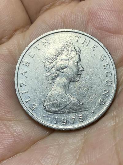 2025年第八十七场(总第一百一十三场）外国好品散币(免佣金) 英属马恩岛🇮🇲1975年10新便士(伊丽莎白二世中年花冠，十进制第一版关门年)