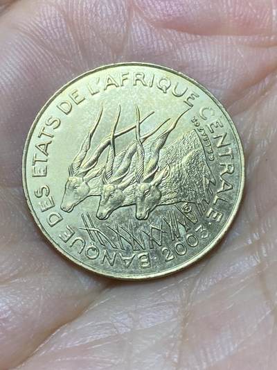 2025年第八十七场(总第一百一十三场）外国好品散币(免佣金) 中非国家联盟2003年10法郎(雄鹿画押)