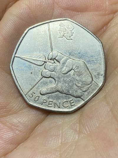 2025年第八十七场(总第一百一十三场）外国好品散币(免佣金) - 英国🇬🇧2011单年份50便士(2012年伦敦奥运会射箭2/29纪念币)