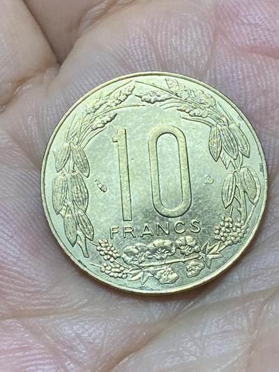 2025年第八十七场(总第一百一十三场）外国好品散币(免佣金) - 中非国家联盟2003年10法郎(雄鹿画押)