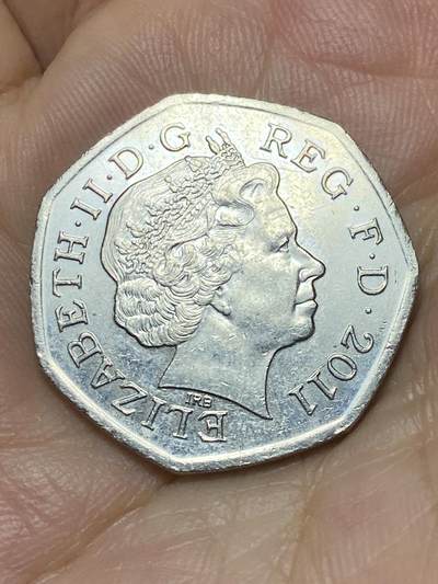 2025年第八十七场(总第一百一十三场）外国好品散币(免佣金) 英国🇬🇧2011单年份50便士(2012年伦敦奥运会自行车9/29纪念币)