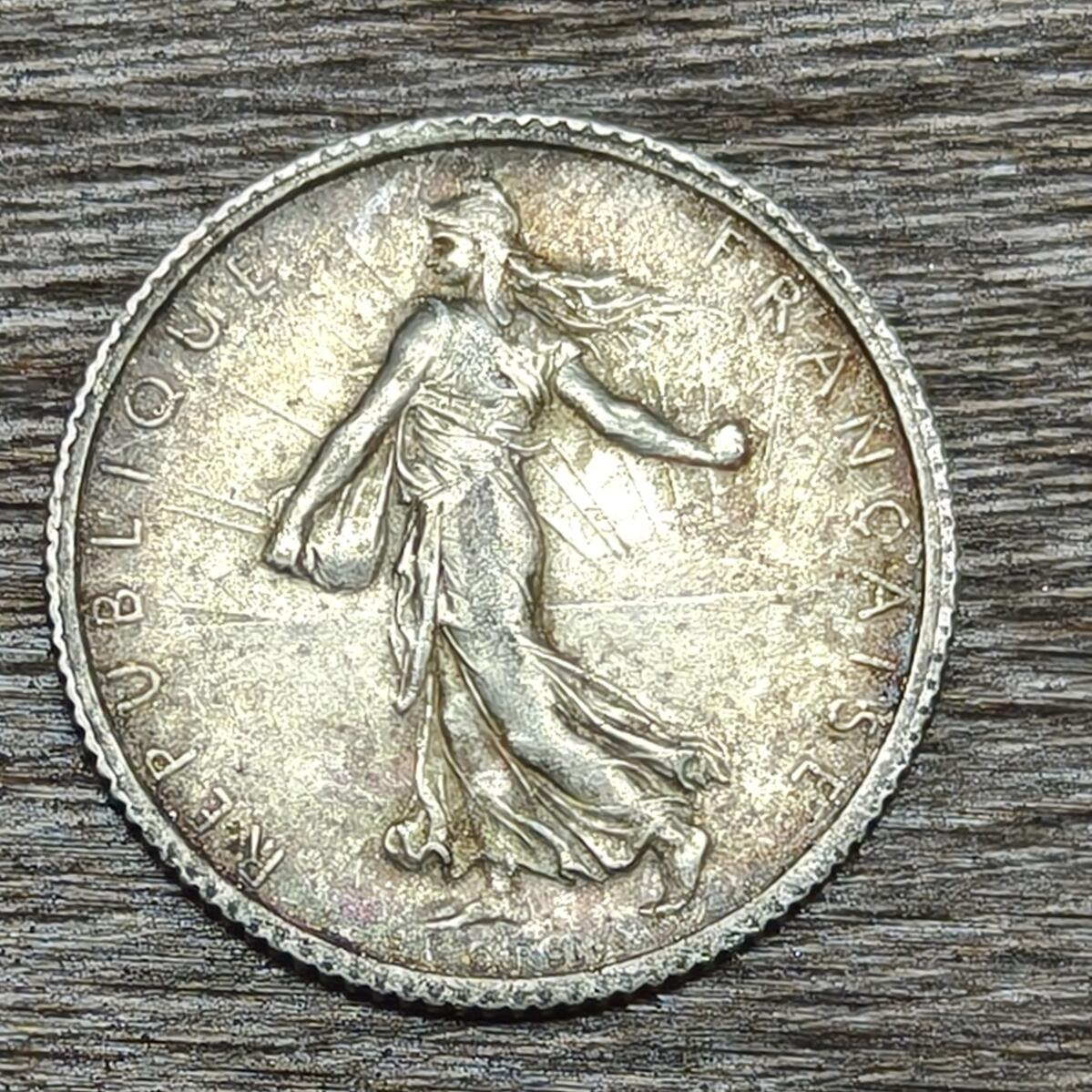 【铜匠收藏】★第130加场★精品币章场，200包邮，不满200.支付运费5元。《接受代拍 代送NGC评级》 法国 1918年 1法郎 银币