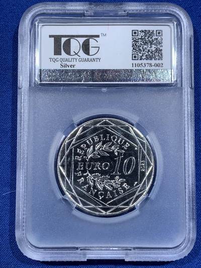 《竞宝斋》第417场 周日，周一，2场连拍 （全场包邮） TQG MS68PL 法国2023年10欧银币(. 333) 2024年夏季奥运会-艺术体操 重13克 直径31毫米