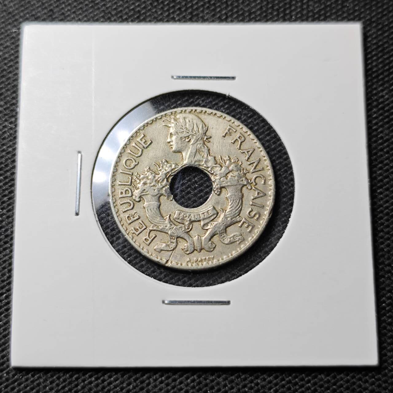 KK钱币收藏小铺 第331期 2月预留时间 周末发货  1938法属印支5分镍币