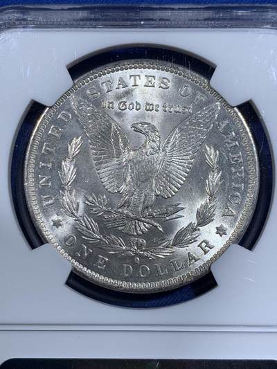 《竞宝斋》第417场 周日，周一，2场连拍 （全场包邮） NGC MS63 美国1884年摩根1美元银币 车轮转光 底板好 低评